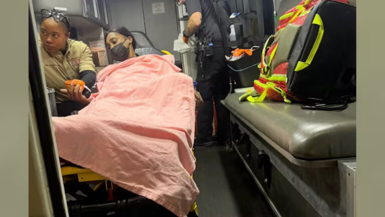 https d1hfln2sfez66z.cloudfront.net 09 01 2025 t 7060426f65e04d50b3191317fd86753a name woman taken to hospital in ambulance after she says she was stuck in hangar clinic for almost 8 hours